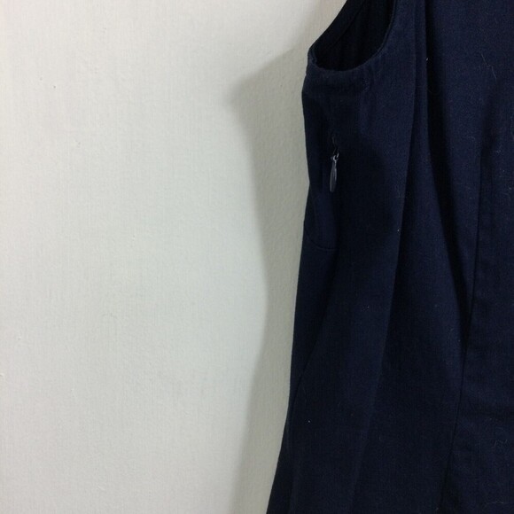 Sail To Sable STS Sleeveless Color Block V-Neck Shift Tunic Dress Navy Kelly XS - Picture 4 of 9